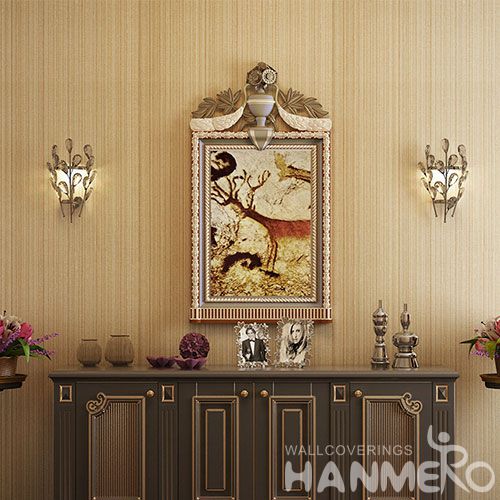 HANMERO PVC Strippable Simple Style Wallpaper 0.53 * 10M Professional Chinese Wallcovering Exporter Best Prices