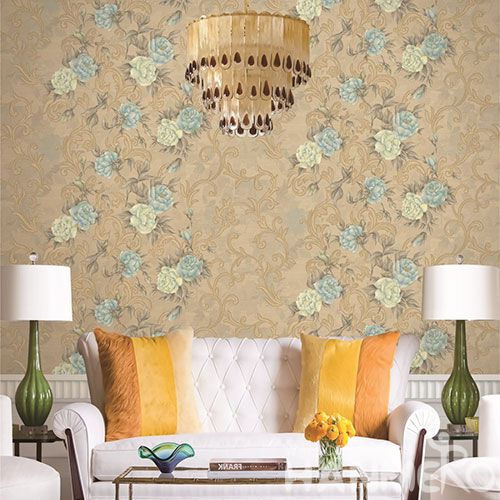 HANMERO Modern European Style Wallcovering Manufacture Natural Sense 1.06M PVC Wallpaper for Study Room Office Walls Factory Price