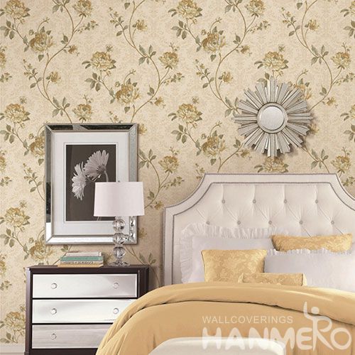 HANMERO Newest Fancy Floral Design Wallcovering PVC 1.06M Korea Wallpaper for Hotel Nightclub Wall Decor Hot Selling