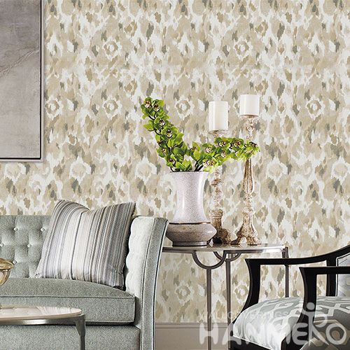 HANMERO 0.53 * 10M Non-woven Paper Wallcovering Factory China Wall Decor Natural Material Cheap Living Room Wallpaper Exporter