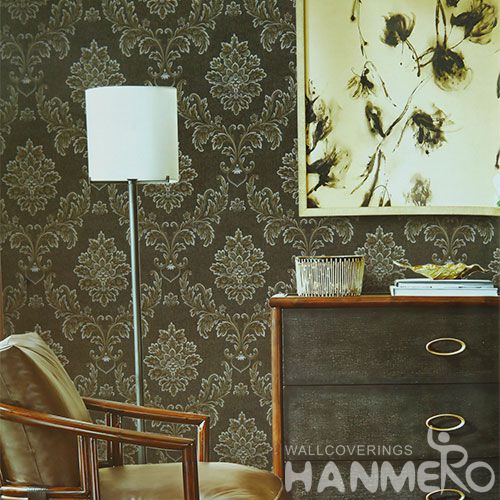 HANMERO Brown Color Modern Design PVC Home Wallpaper 0.7 * 10M Nature Sense Wallcovering Factory Bedroom Decor