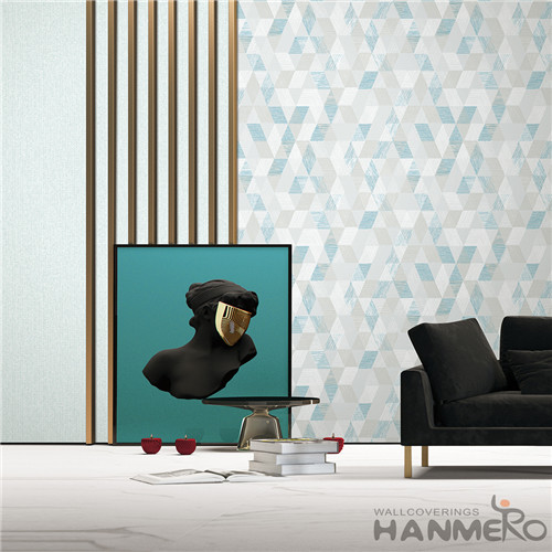 HANMERO Non-woven Cheap Classic Technology Geometric Church 0.53*10M latest wallpaper designs for walls