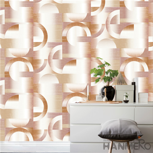 HANMERO PVC Removable Geometric vintage wallpaper Modern TV Background 0.53*10M Deep Embossed