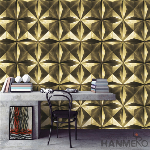 HANMERO 0.53*10M Removable Geometric Deep Embossed Modern TV Background PVC wallpaper background