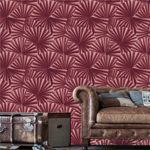 HANMERO PVC 0.53*10M Geometric Deep Embossed Modern TV Background Removable vinyl wallpaper