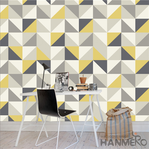 HANMERO Deep Embossed Removable Geometric PVC Modern TV Background 0.53*10M buy bedroom wallpaper