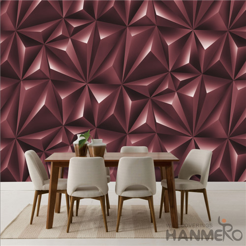 HANMERO 0.53*10M the room wallpaper Geometric Deep Embossed Modern TV Background Removable PVC