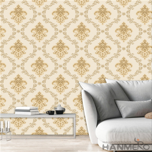 HANMERO where to buy wallpaper Standard Floral Flocking European Household 0.53*10M PVC