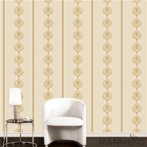 HANMERO PVC pattern wallpaper Floral Flocking European Household 0.53*10M Standard