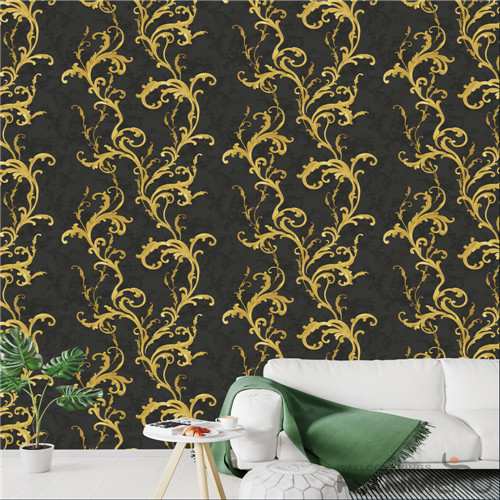 HANMERO PVC Standard wallpaper for the home Flocking European Household 0.53*10M Floral