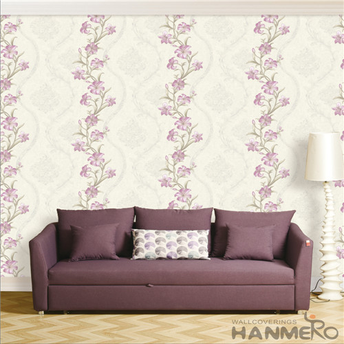 HANMERO PVC Standard Floral Flocking European 0.53*10M Household where to get wallpaper