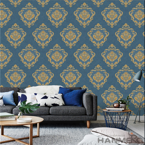 HANMERO PVC Standard European Flocking Floral Household 0.53*10M wallpaper direct