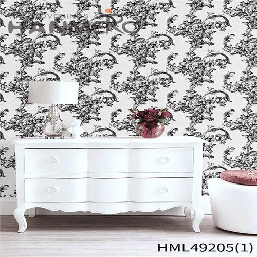 HANMERO PVC Decor Rustic Technology Flowers Photo studio 0.53*10M modern black wallpaper