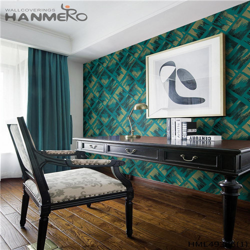 HANMERO wallpaper samples Professional Floral Flocking Mediterranean TV Background 0.53*10M Non-woven