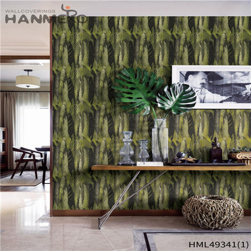 HANMERO Non-woven Professional Floral Flocking wallpaper for home decor TV Background 0.53*10M Mediterranean