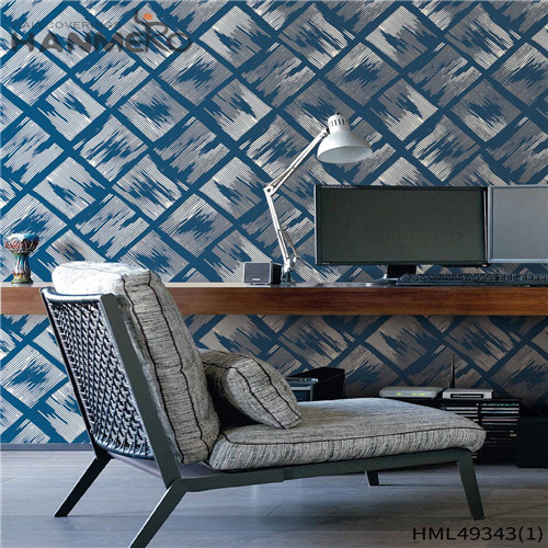 HANMERO Non-woven Professional Floral Flocking Mediterranean wallpaper design for home 0.53*10M TV Background