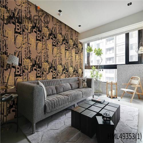 HANMERO Non-woven Professional 0.53*10M Flocking Mediterranean TV Background Floral paper for walls decoration