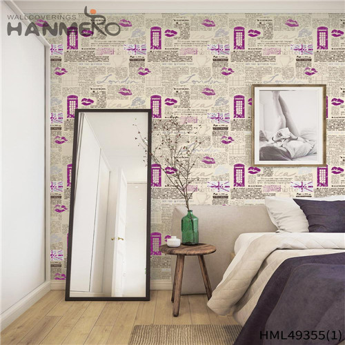 HANMERO Non-woven Professional Floral Flocking 0.53*10M TV Background Mediterranean wallpapers decorate walls