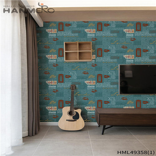 HANMERO Non-woven Professional Floral Flocking Mediterranean 0.53*10M TV Background amazing wallpaper for home