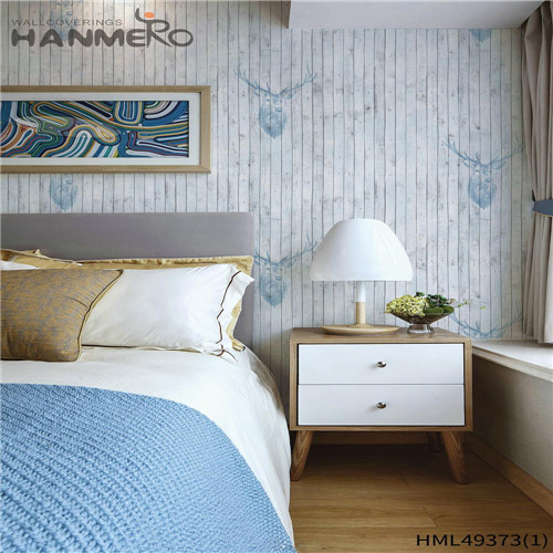 HANMERO Non-woven Professional Floral Flocking TV Background Mediterranean 0.53*10M fashion wallpaper for home