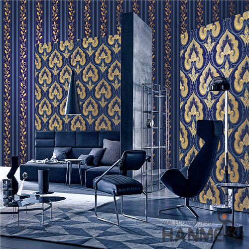HANMERO PVC Manufacturer Damask wall decor wallpaper European Photo studio 0.53*10M Technology
