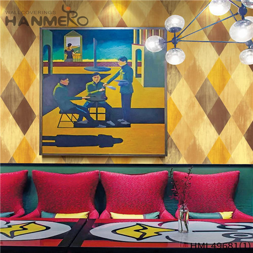 HANMERO PVC Living Room Geometric Bronzing Pastoral Professional 0.53*10M house decoration wallpaper