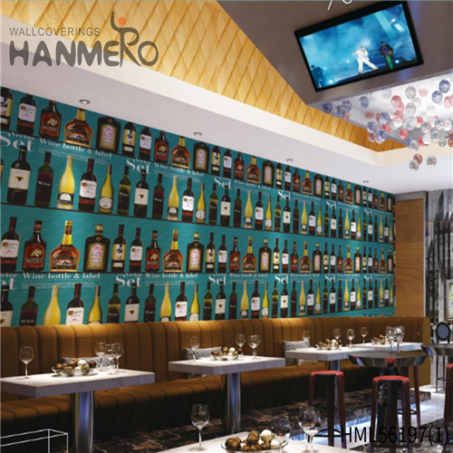 HANMERO Exported PVC Landscape Technology 0.53*10M wallpaper design house European Photo studio
