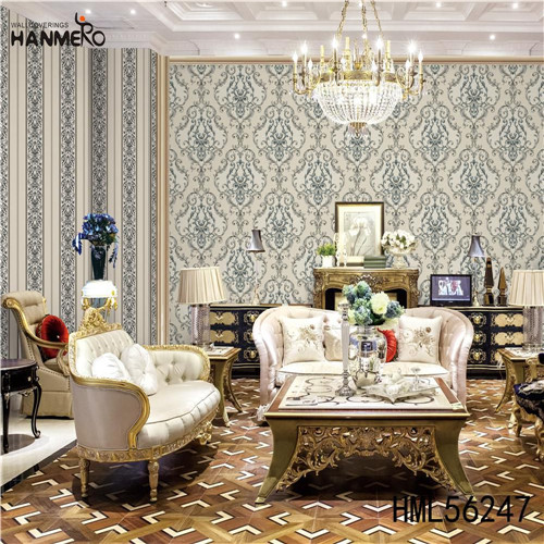 HANMERO nature wallpaper Hot Selling Damask Deep Embossed European Study Room 1.06M PVC