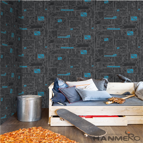 HANMERO 0.53*10M modern black wallpaper Flowers Technology Classic House Decoration PVC