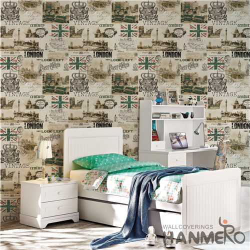 HANMERO Decoration PVC 0.53*10M damask wallpaper for sale Classic House Flowers Technology