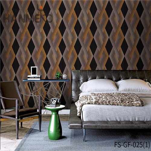 HANMERO PVC Gold Foil Dealer Geometric wallpaper home decor Classic Theatres 0.53*10M Technology