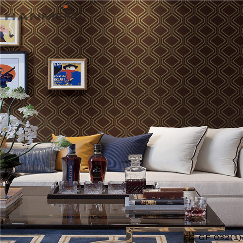 HANMERO PVC Gold Foil Dealer Geometric Technology Classic designer bedroom wallpaper 0.53*10M Theatres
