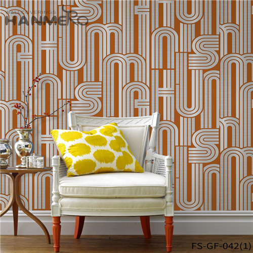 HANMERO PVC Gold Foil Dealer Geometric Technology Classic Theatres wall paper borders 0.53*10M