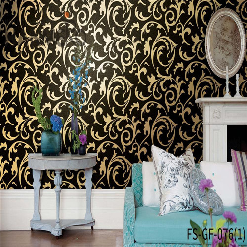 HANMERO PVC Gold Foil Dealer Geometric Technology 0.53*10M Theatres Classic wallpaper in bedroom