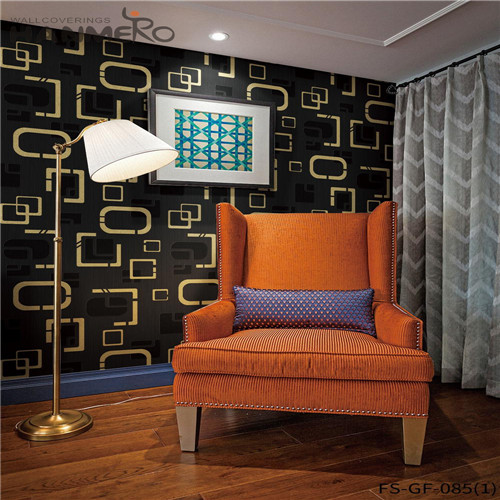 HANMERO PVC Gold Foil Theatres Geometric Technology Classic Dealer 0.53*10M buy temporary wallpaper