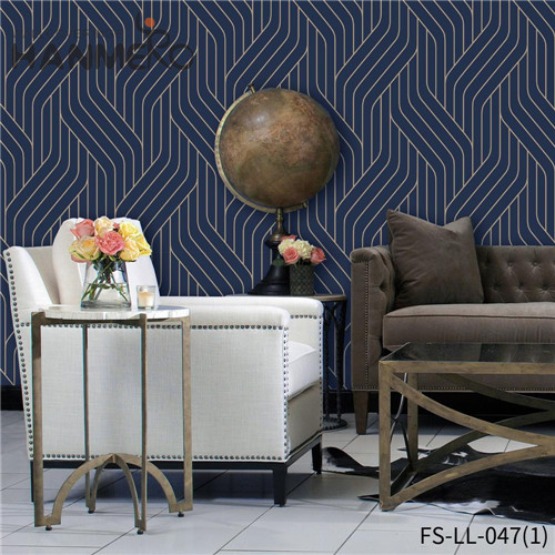 HANMERO Non-woven Seller Geometric Technology Classic designer wallcoverings 0.53*10M Home Wall