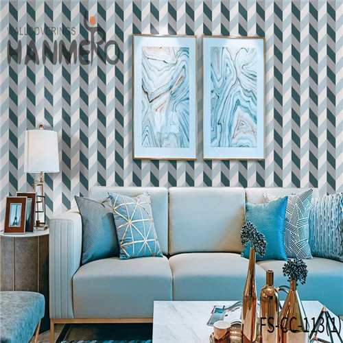 HANMERO Non-woven Luxury Geometric Technology latest wallpaper Bed Room 0.53*10M Modern