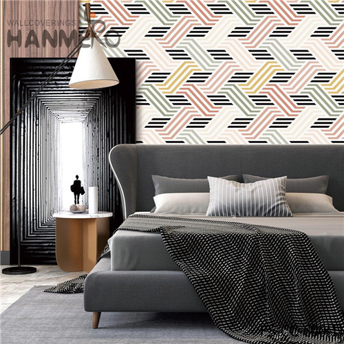 HANMERO Non-woven Luxury Bed Room Technology Modern Geometric 0.53*10M amazing wallpaper for home