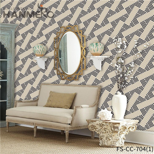 HANMERO Modern Luxury Geometric Technology Non-woven Bed Room 0.53*10M damask wallpaper for sale