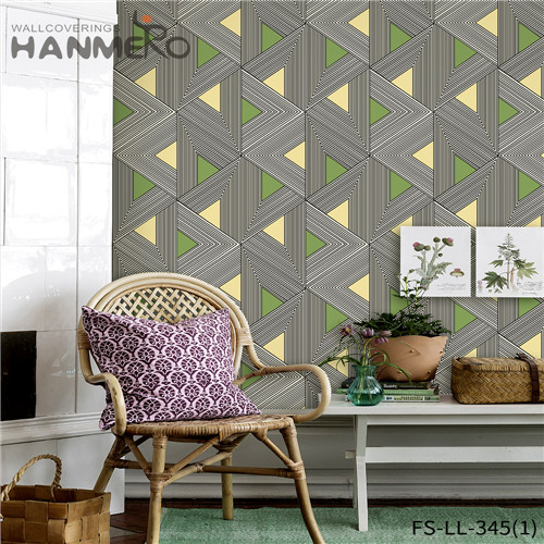 HANMERO Classic Standard Geometric Technology Non-woven Household 0.53*10M design for wallpaper for wall