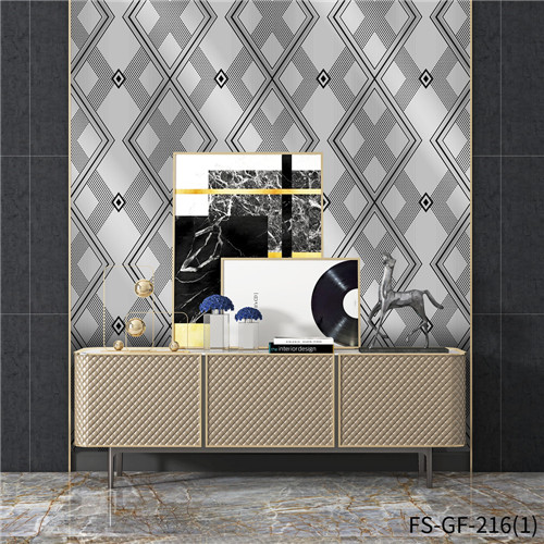 HANMERO Gold Foil Cheap Geometric Deep Embossed Classic online wallpaper 0.53*10M Home Wall