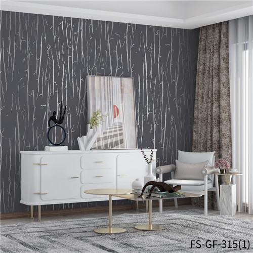 HANMERO Cheap Gold Foil 0.53*10M contemporary black wallpaper Classic Home Wall Geometric Deep Embossed