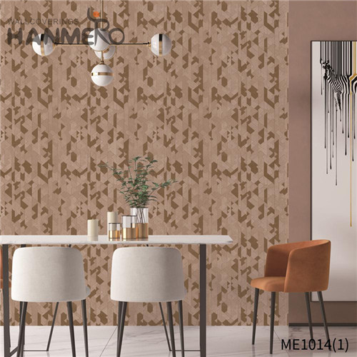 HANMERO PVC Gold Foil vinyl wallpaper Geometric Technology Classic Home Wall 0.53*10M Strippable