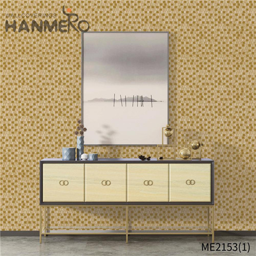 HANMERO Stocklot PVC Gold Foil Geometric Technology Modern Lounge rooms 0.53*10M wallpapers for home online