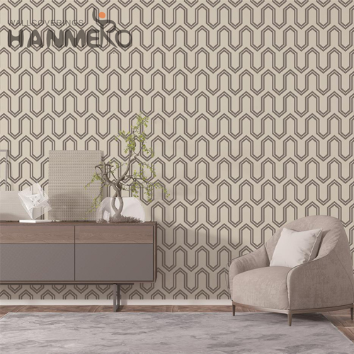 HANMERO Velvet Cheap Geometric Deep Embossed Modern Theatres order wallpaper online 0.53*10M