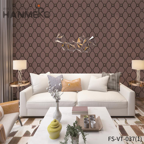 HANMERO Velvet Cheap Geometric Deep Embossed Modern 0.53*10M Theatres cheap wallpaper shops