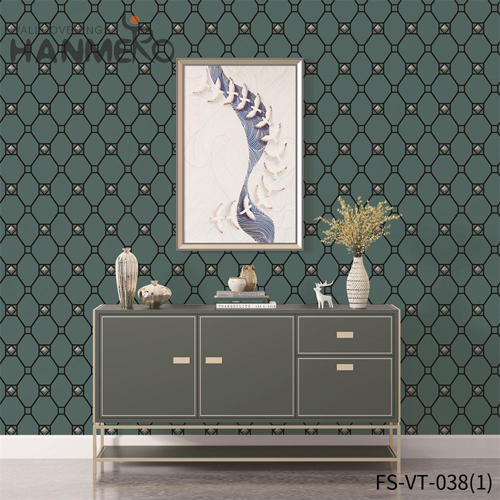 HANMERO Theatres Cheap Geometric Deep Embossed Modern Velvet 0.53*10M wallpaper decorating