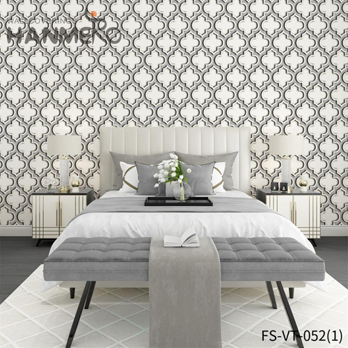 HANMERO Velvet Cheap Modern Deep Embossed Geometric Theatres 0.53*10M temporary wallpaper