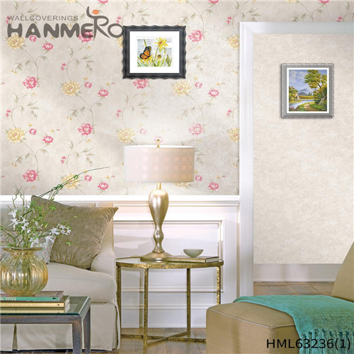 HANMERO PVC Sex Flowers Deep Embossed Pastoral 0.53*10M Hallways home decor wallpaper designs