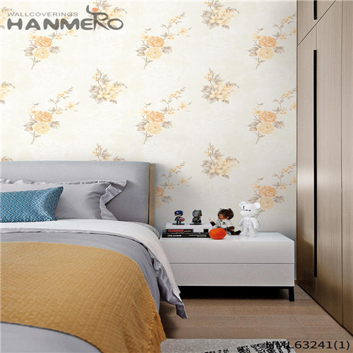 HANMERO PVC Hallways Flowers Deep Embossed Pastoral Sex 0.53*10M wallpaper in house